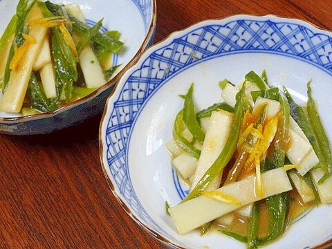 新物が旨い☆　｢茎ワカメとウド酢味噌和え｣